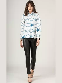 Women’s Casual | Office Wear Top | Digital Printed Full Sleeve Reyon Top
