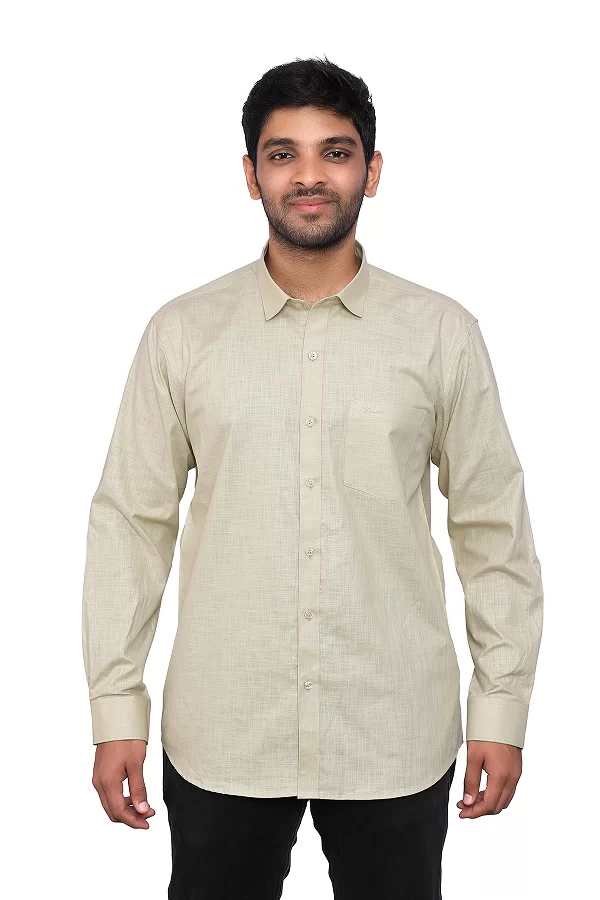 cotton linen mens formal shirt