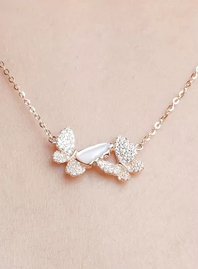 Double Butterfly Pendant Chain