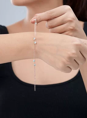 Twin-Layered Evil Eye Bracelet