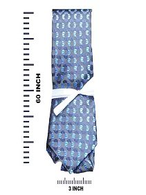 Premium Slik Formal Free Size Navy Necktie for Men with Cufflinks & Rose Pin - Navy Check Design  