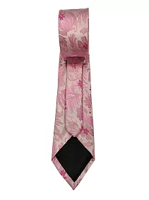 Rare Combee Pink Premium Gold Silk Necktie with Pocket Square, Cufflinks, Tie Pin for Party's, Reception, Gift, Business, Office, Weeding, Corporate, Meeting  