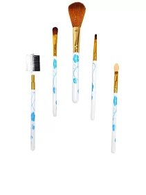 Palak Saxena Makeup Brush Set, 5 Pieces, Synthetic Bristles, Eyeshadow, Blush, Lipstick Brushes