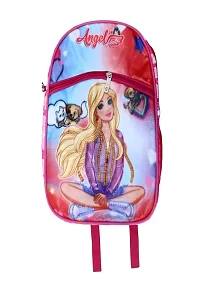 PALAK SAXENA Angel Girl Printed School Bag for Kids - Ideal for Nursery to Class II (Pink, Cartoon)