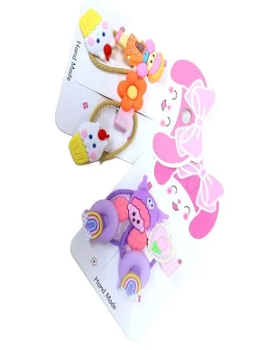 Palak Saxena Baby Rubber Bands | Clips | Rings combo For Baby Girls, Toddler Girls (Tic-Tac & Barrette Hair Pin, Pack of 2