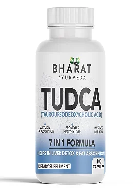 BHARAT AYURVEDA Tudca - Liver Supplement with Milk Thistle | Bile Salt | (100 Capsules)