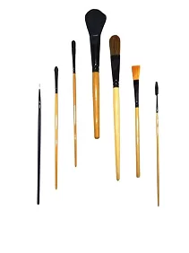 Palak Saxena Makeup Brush Set, 7 Pieces, Synthetic Bristles, Eyeshadow, Blush, Lipstick Brushes, Brown