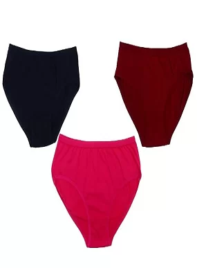 FAIRO STORE Women's Cotton Panties Comfortable Solid Panties Multicolor (XL 95cm) Panties (Pack of 3)
