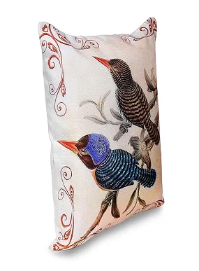 Set of 5 Decorative Cushion Covers, 40 x 40 cm, Square Cotton Linen Decorative Cushion Covers with Hidden Zip, Single-Sided Print, Decorative Cushion Covers for Sofa, Car, Outdoor, Bedroom