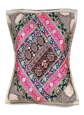 PALAK SAXENA Gujrati Style Decorative Patch Cushion Covers Single-Sided