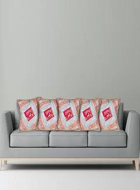 PALAK SAXENA Gujrati Style Decorative Zari Cushion Covers Single-Sided