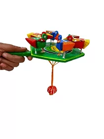 PALAK SAXENA Wooden Chidiya Dana Toy Or Wooden Toys for Kids/Wooden Handicraft Items Green (6 Birds, Weight 150 Gm)