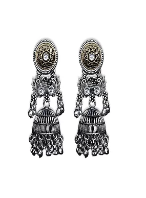 Traditional Dandiya Style Earrings for Women & Girls – Ethnic Navratri Garba Dangle Earrings – Lightweight Oxidized Festive Jewellery for Indian Outfits, Lehenga, and Saree