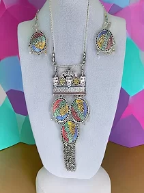 Timeless Beauty Traditional Oxidized Necklace Set – Stylish Ethnic jewellery for Women