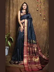Bomkai Silk Saree – Traditional Elegance with Blouse Piece