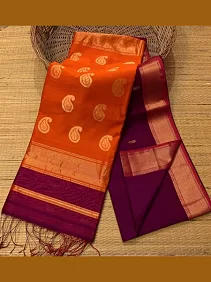 Handloom Maheshwari Saree – Soft Cotton Silk Elegance with Matching Blouse Piece