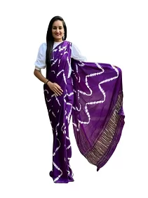 Printed Tassar Saree / Hand Tie & Dye Bandhani Saree with Blouse Piece