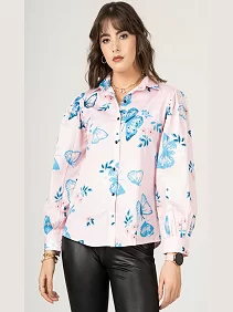 Women’s Casual | Office Wear Top | Digital Printed Full Sleeve Reyon Top