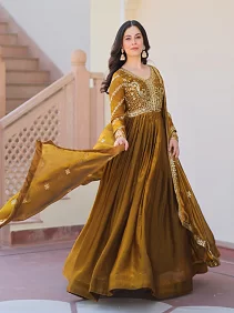 Premium Fendy Embroidered Gown