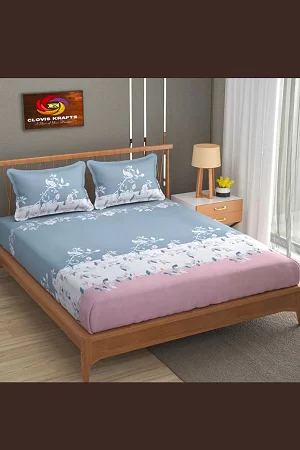 Aavya Queen Size Bedsheet | Abstract Print | Soft Microfibre Fabric | Multi-Color | Premium Bedding Set
