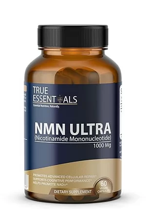 Tru Essentials NMN Supplement 1000mg – Pure Nicotinamide Mononucleotide for Cellular Energy, Anti-Aging & Immune Support – 60 Capsules – Vegan, Non-GMO, Gluten-Free - Pack of 1