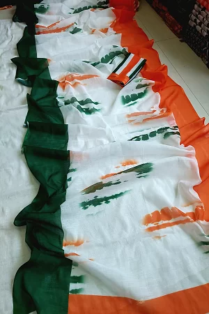 Latest And Most Trending Triranga Saree For Independence Day.