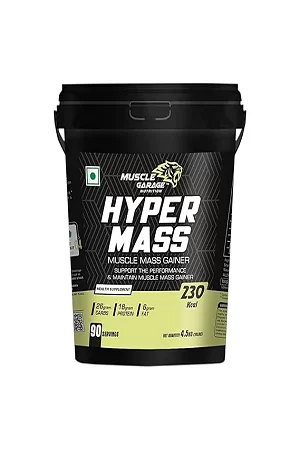Muscle Garage Hyper Mass Gainer | High Protein Lean Weight Gainer for Bulking & Muscle Growth | Chocolate Flavor | 4.5 kg