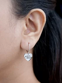 Heart Huggie Earrings