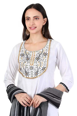 Kurti plazo dupatta set Ambroidery
