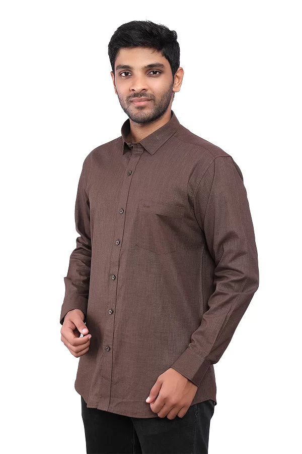 cotton linen mens formal shirt