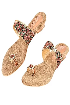 GoldenTag Desert Bloom ethnic flats