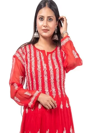 Product title - 56 Kali Chikankari Anarkali