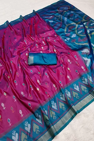 Pure Ekkat Pachampally Silk Sarees With BP