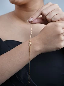 Heart & Ball Beads Bracelet