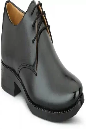 WUGO::Latest Trendy Men Formal Shoes |Black Derby Shoes| Office Shoes For Men's & Boys - Black