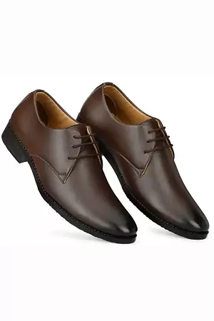 WUGO::Latest Trendy Men Formal Shoes| Brown Derby Shoes| Office Shoes For Men's & Boys - Brown
