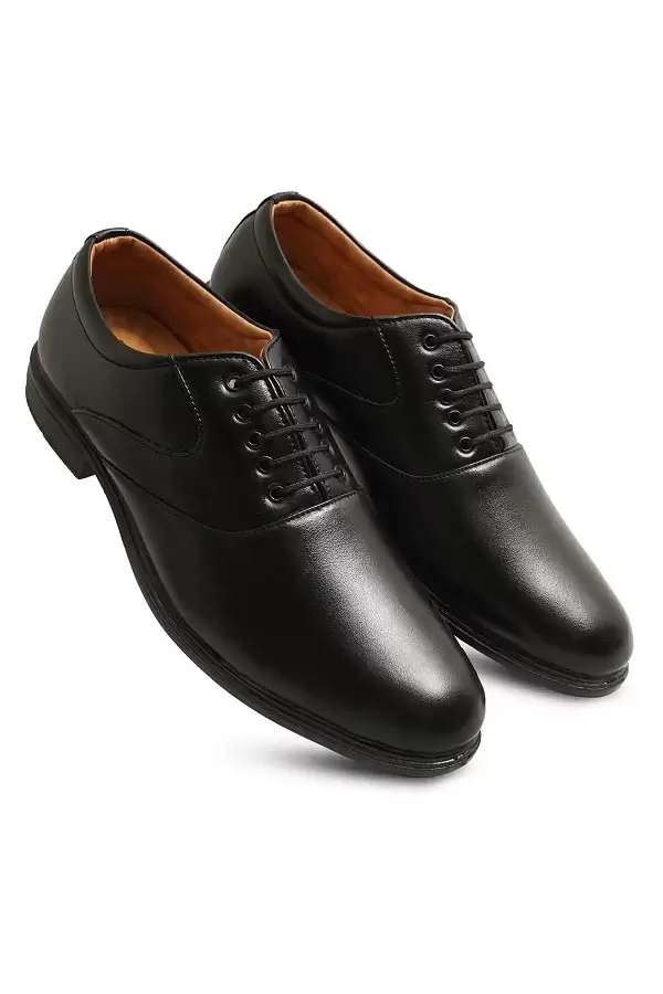 WUGO::Latest Stylish Men Formal Shoes|Black Derby Shoes|Office Shoes For Men's & Boys - Black