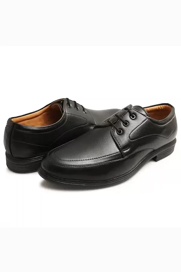 WUGO::Latest Stylish Men Formal Shoes|Black Derby Shoes|Office Shoes For Men's & Boys - Black