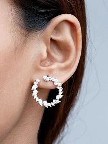 Leaf Hoop Earrings