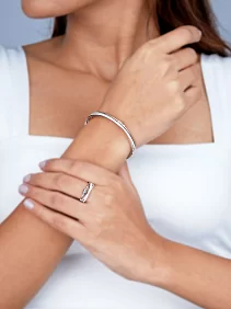 Cross Over Roman Numeral Cuff Kada and Ring Set