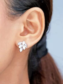 Pinnate Leaves Stud Earrings