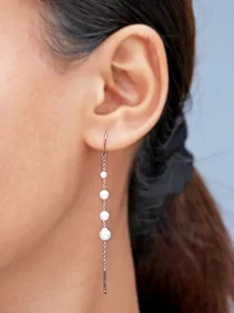 Pearl Threader Drop Earrings