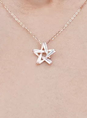 Baguette Star Pendant Chain