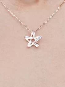 Baguette Star Pendant Chain